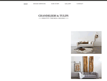 Tablet Screenshot of chandeliersandtulips.com